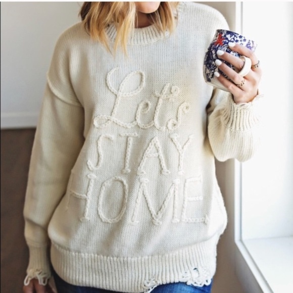 Wildfox Sweaters - NWOT Wildfox Let's Stay Home Sweater